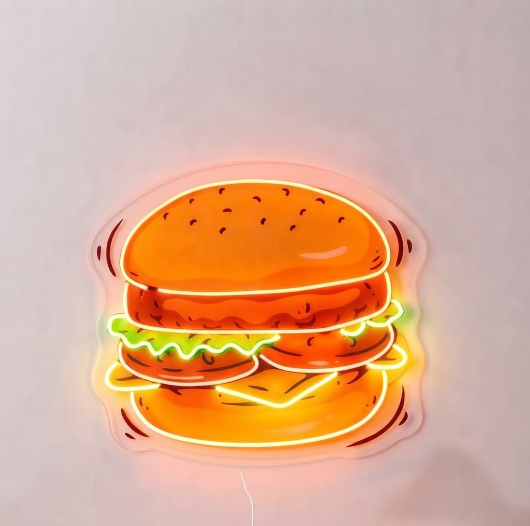 Burger neon tabela