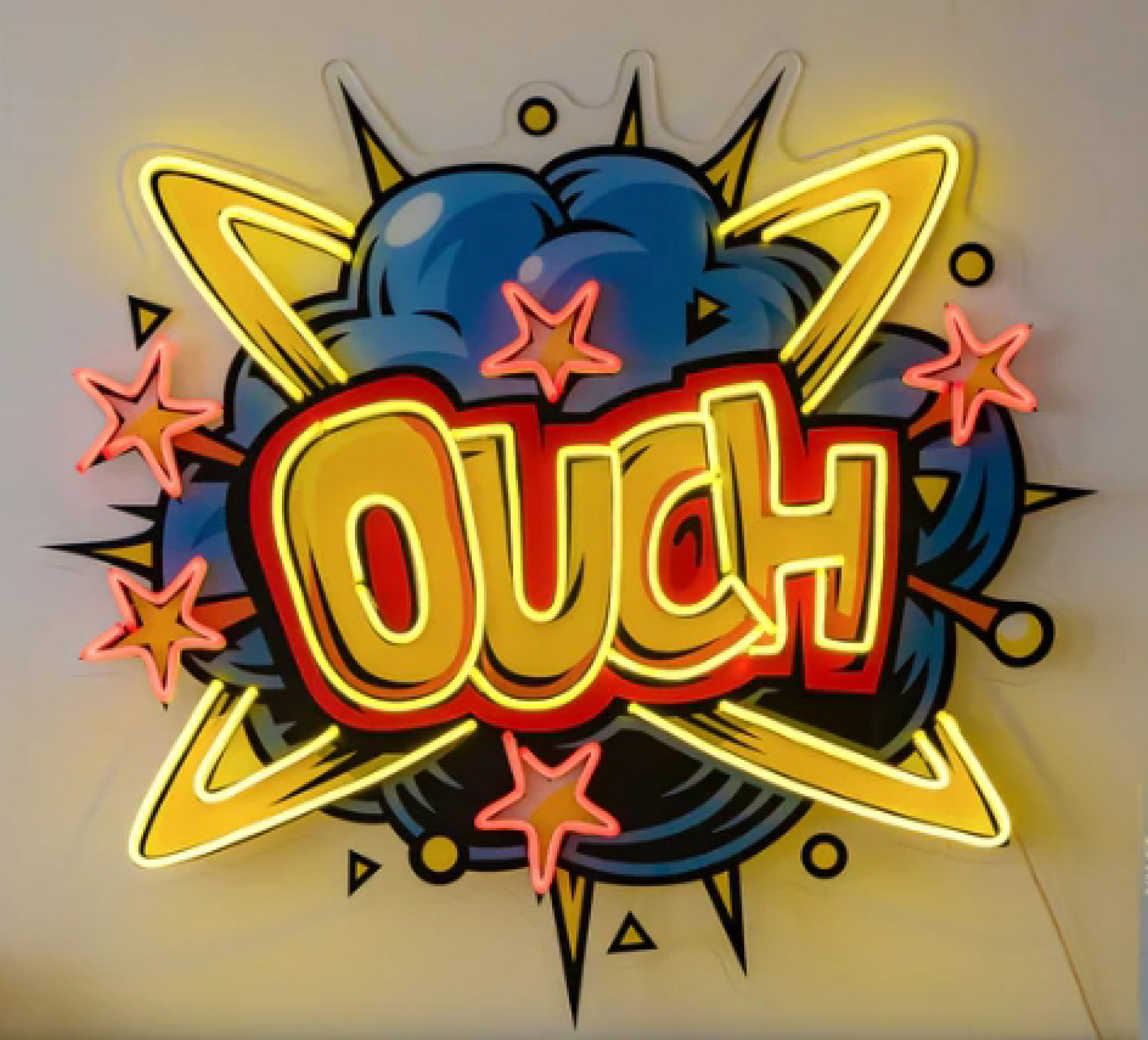 Ouch pop-art neon