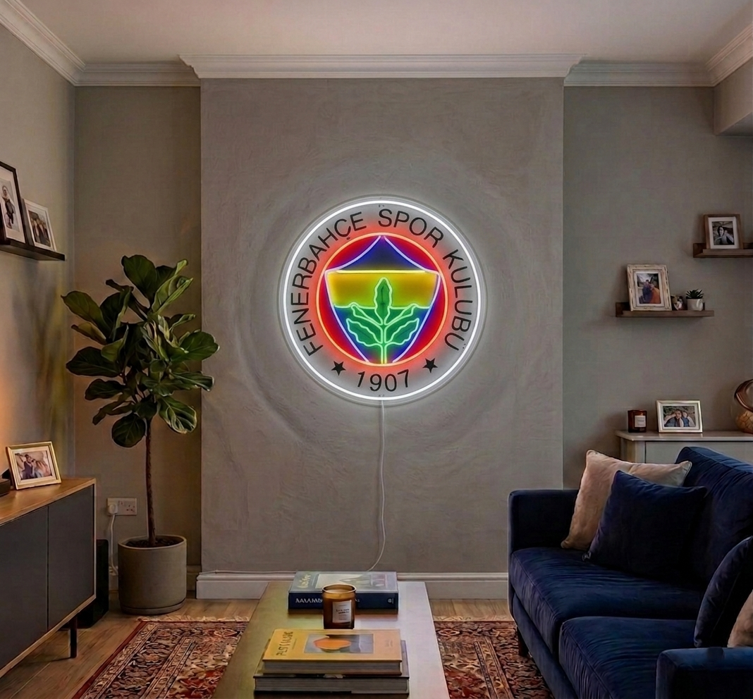 Fenerbahçe neon tabelanın gerçek duvar uygulaması