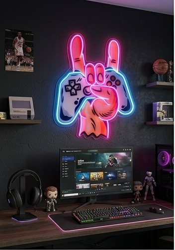 Gamer El & Oyun Kolu Neon