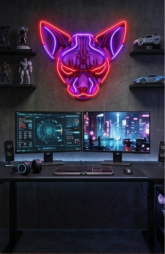 Köpek Kafa Neon LED