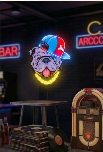 Köpek Mc Neon LED Duvar Dekoru