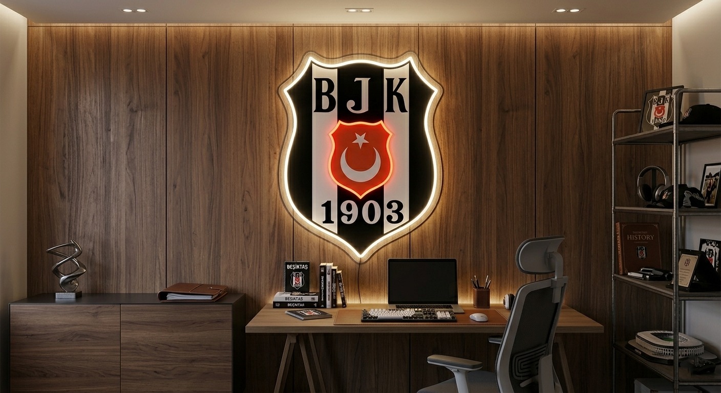 Beşiktaş Özel Seri Neon Logo